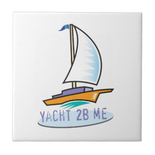 Bootsaufkleber der Yacht 2B Me™_logo Fliese