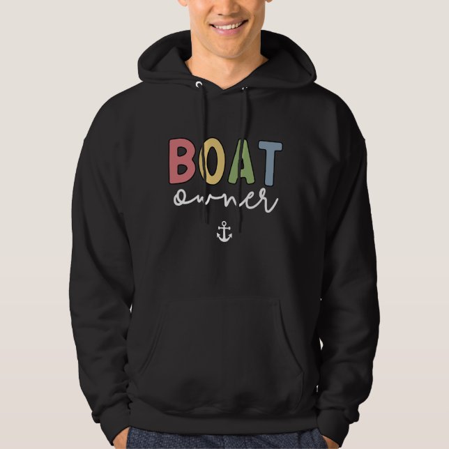 Bootsbesitzer gründete neue Geschenke für Bootsbes Hoodie (Vorderseite)