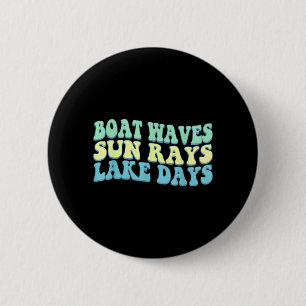 Bootschaft Sonnenstrahlen Seetage Lustige Retro So Button