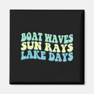 Bootschaft Sonnenstrahlen Seetage Lustige Retro So Magnet