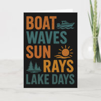 Bootschaft Sonnenstrahlen Seewellen Retro-Sommer a