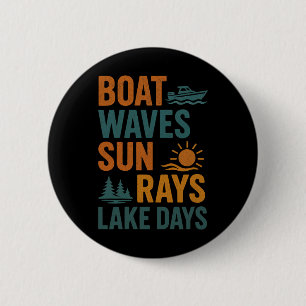 Bootschaft Sonnenstrahlen Seewellen Sommertage Ret Button