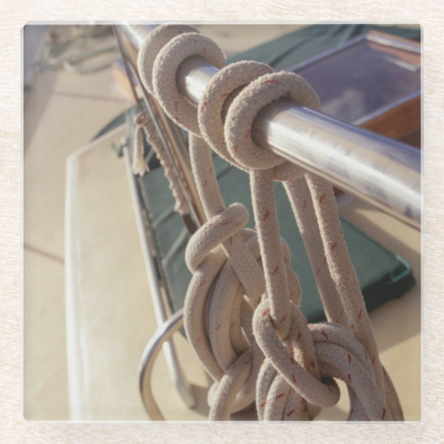 Bootsdeck Glasuntersetzer (Vorderseite)