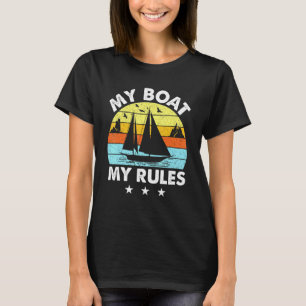 Bootseigentümerkapitän, die mein Boot nach meinen T-Shirt