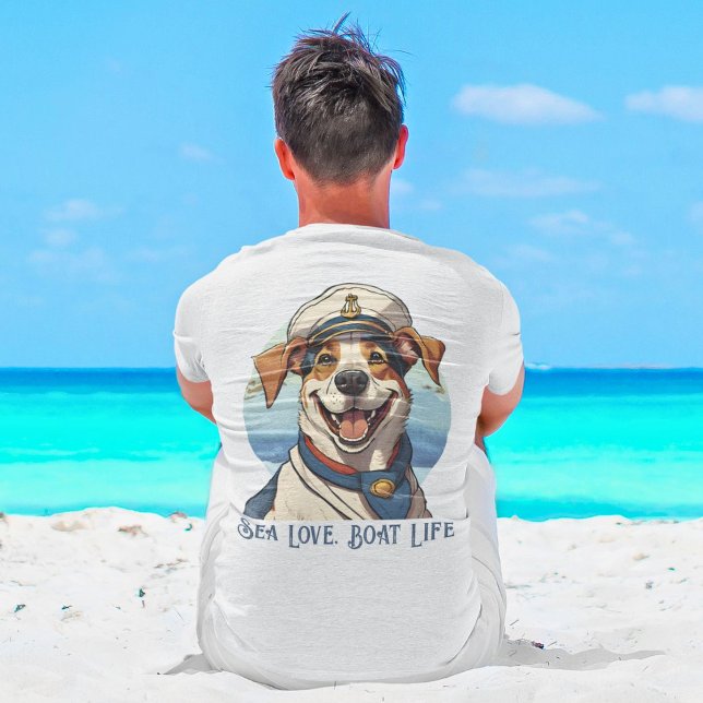 Bootsfahrer für nautische Hunde T-Shirt (Nautical Dog Gifts for Boat Owners Sailors Boater)