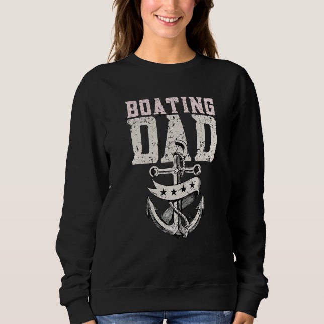 Bootsfahrer Vater Motorbootschiff Kapitän Boa Sweatshirt (Vorderseite)