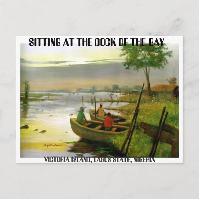 Bootsfahrt 2, SITZUNG AM HAFEN DER BUCHT , V... Postkarte (Vorderseite)
