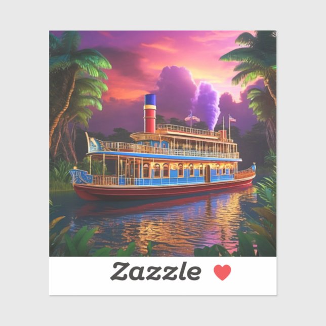 Bootsfahrt auf dem Amazonas Aufkleber (Blatt)