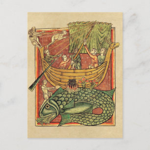 Bootsfahrt auf einem Wal Postkarte