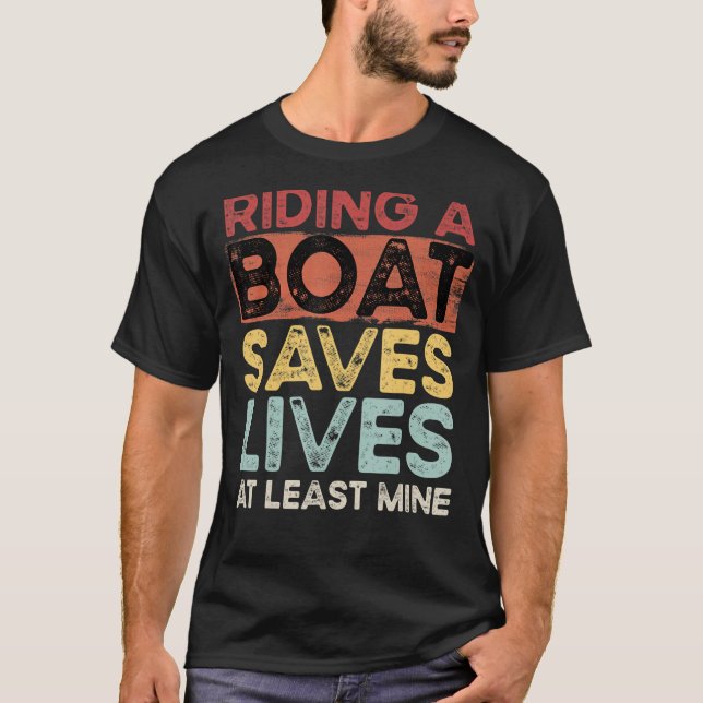 Bootsfahrt Rette Leben Mindestens Mini Retro Vint T-Shirt (Vorderseite)