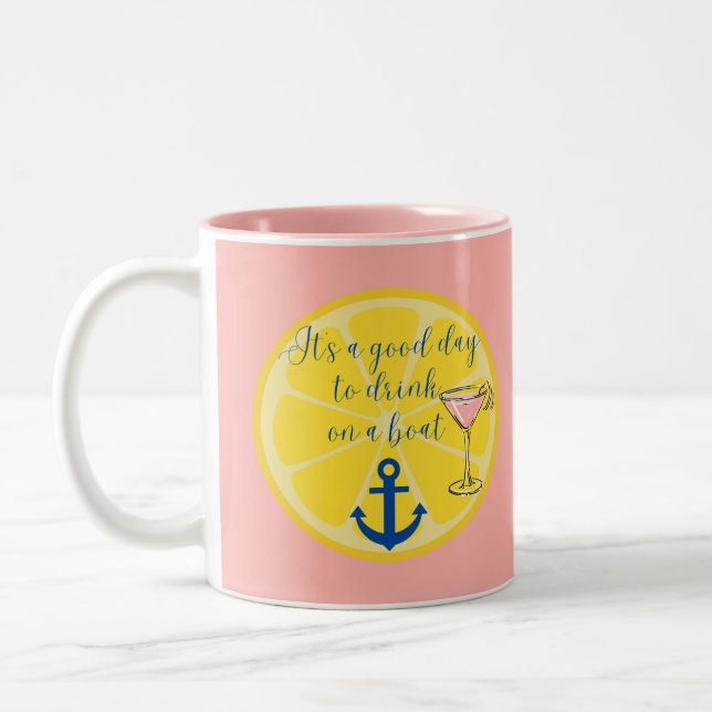 Bootsfahrt Zweifarbige Tasse (Links)