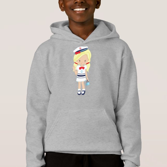 Bootsführer, Skipper, Niedliches Mädchen, Blonde H Hoodie (Vorderseite)