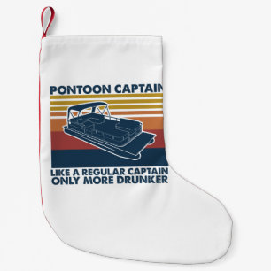Bootsgeschenk Lustige Vintage-Pontoonboot-Gesche Kleiner Weihnachtsstrumpf