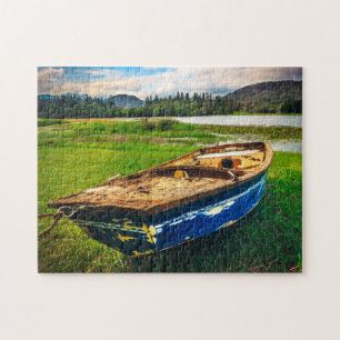 Bootsgrüne Landschaft Puzzle