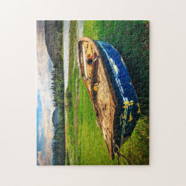 Bootsgrüne Landschaft Puzzle