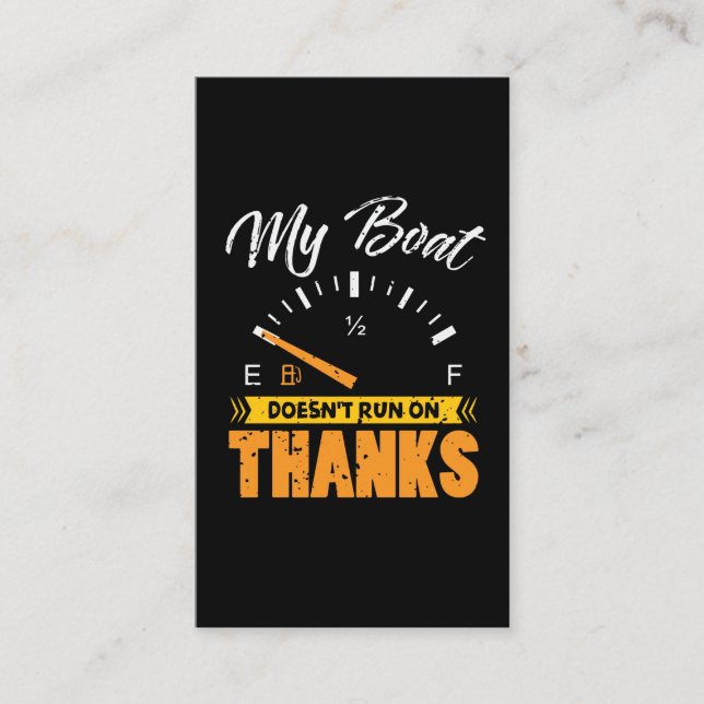 Bootskapitän Boating Lake Sea Pontoon Visitenkarte (Vorderseite)