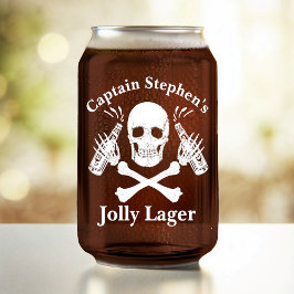 Bootskapitän Jolly Lager Custom Beer Pirate White Dosenglas