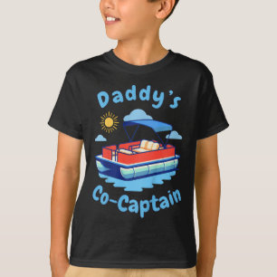 Bootsmann-Papa Co-Kapitän Pontonboot Kind Vater T-Shirt