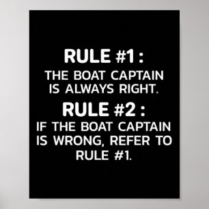 Bootsmann Regeln Lustiges Bootfahren Poster