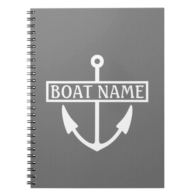 Bootsname Anchor Cruise Scrapbook Notizblock (Vorderseite)