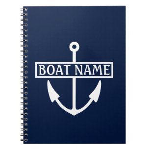 Bootsname Anchor Cruise Scrapbook Notizblock