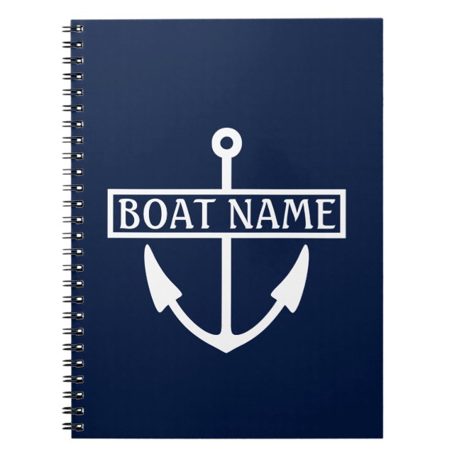 Bootsname Anchor Cruise Scrapbook Notizblock (Vorderseite)