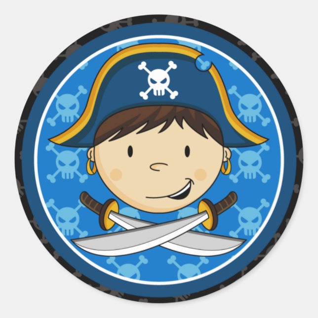 Bootsschild Runder Aufkleber (Vorderseite)
