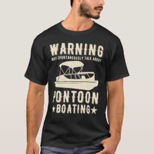 Bootssteg Pontoon Kapitän Papa Vater Motorboot T-Shirt