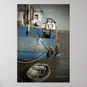 BOOTSTELLEN - SCHIFF - STRAND - FOTOGRAFIE POSTER