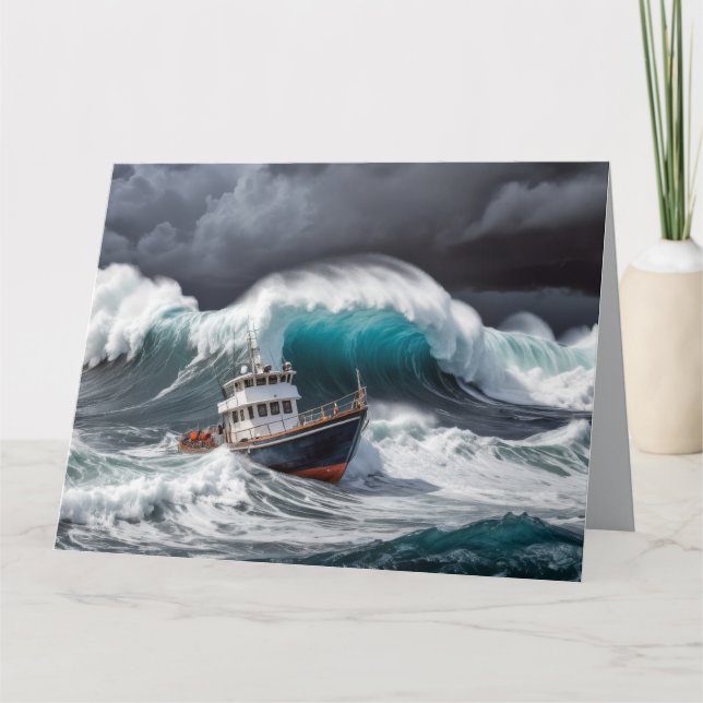Bootstourismus Majestic Powerful Atemberaubend Karte (Vorderseite)