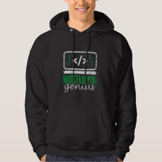 Bootstrapping Genius Coder Developer Bootstrap Ind Hoodie