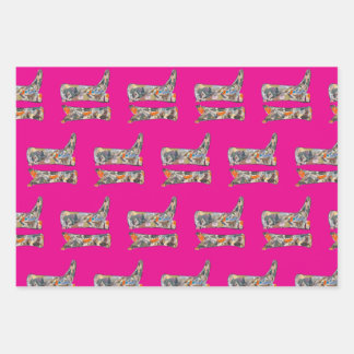 Bootsy Baby Collage Stiefel Verpackungspapier Boge Geschenkpapier Set
