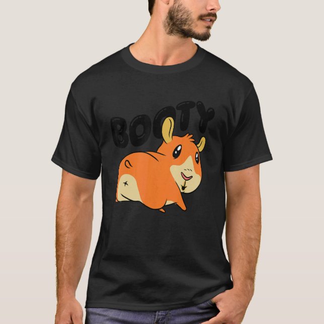 Booty Pig Graphic Guinea Pig Owner Pet Cavy Animal T-Shirt (Vorderseite)