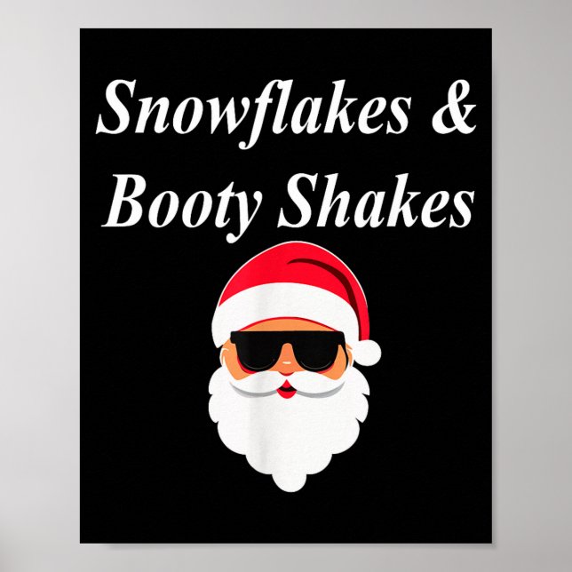 Booty Shake Christmas Funny Naughty Dirty Raunchy  Poster (Vorne)
