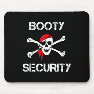Booty-Sicherheit Lustiger Totenkopf-Piratenbekleid Mousepad