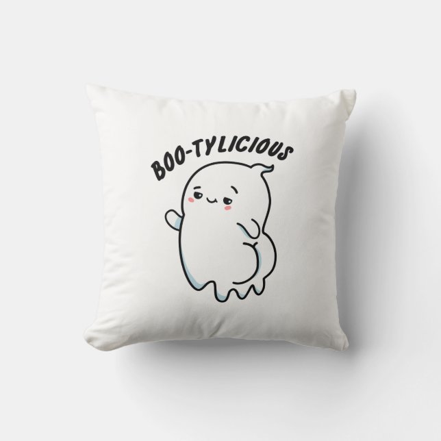 Bootylicious Funny Ghost Pun Kissen (Vorderseite)