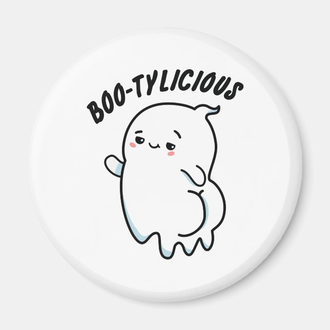 Bootylicious Funny Ghost Pun Magnet (Vorne)