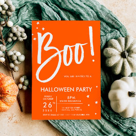 Bootypografie Orange-Halloween-Party-Stars Einladung