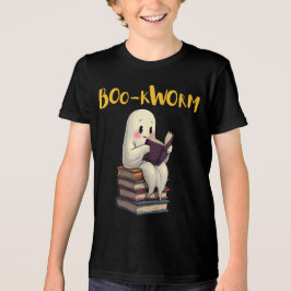 Boowurm Read more Books Ghost Reading Halloween Tri-Blend Shirt