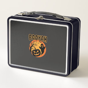 Booyah Halloween-Geist-Kürbis-Design Metall Brotdose