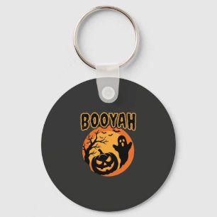 Booyah Halloween-Geist-Kürbis-Design Schlüsselanhänger