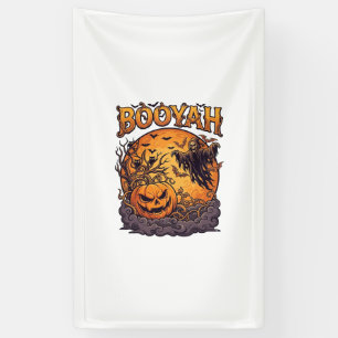 Booyah Halloween-Kürbis Sensenmann Orange Mond_1 Banner