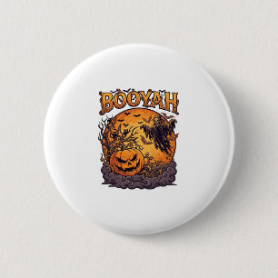 Booyah Halloween-Kürbis Sensenmann Orange Mond_1 Button