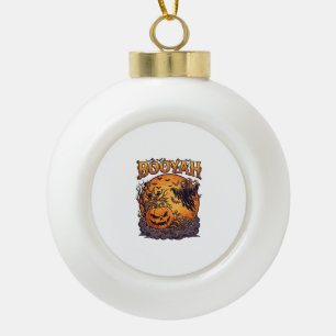 Booyah Halloween-Kürbis Sensenmann Orange Mond_1 Keramik Kugel-Ornament