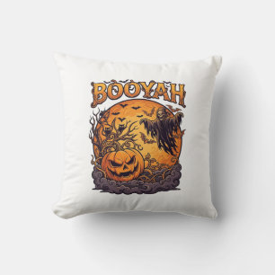 Booyah Halloween-Kürbis Sensenmann Orange Mond_1 Kissen