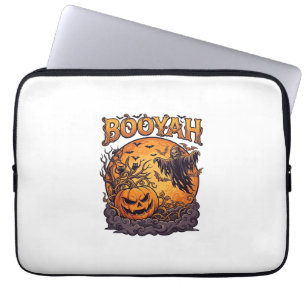 Booyah Halloween-Kürbis Sensenmann Orange Mond_1 Laptopschutzhülle