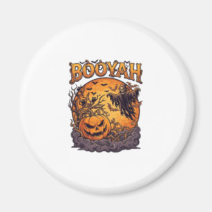Booyah Halloween-Kürbis Sensenmann Orange Mond_1 Magnet