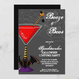 Booze and Boos Martini Budget Halloween Einladung
