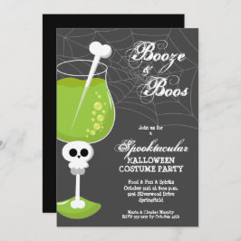 Booze und Boos Halloween Cocktail Einladung