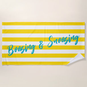 Boozing und Snoozing Cabana Stripe Poolparty Strandtuch